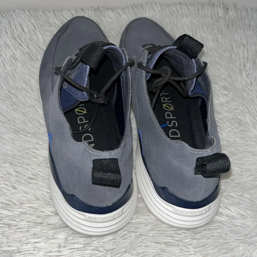 Cole Haan‎ Grandsport Shoes Men's 13 M Blue Suede Oxford Sneakers Casual Preppy